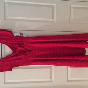 Red with black polka dot dress. Never worn.